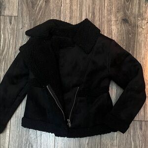 KIDS Black Shearling Jacket